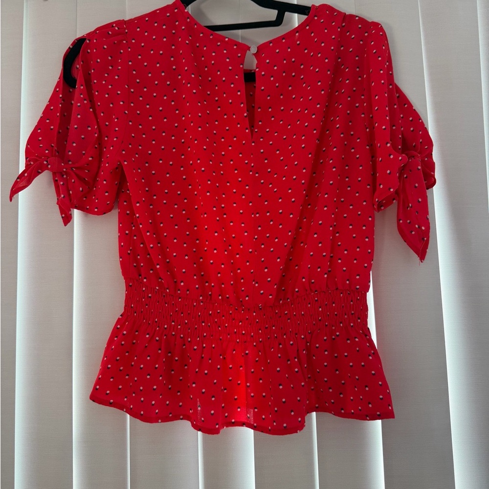 Forever 21 Red Polka Dot Blouse